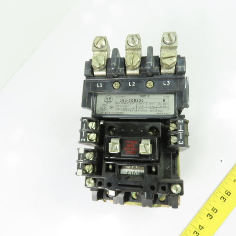 Allen-Bradley 500-COD930 45A 3-Pole NEMA Size 2 Contactor 600VAC 115-120V Coil