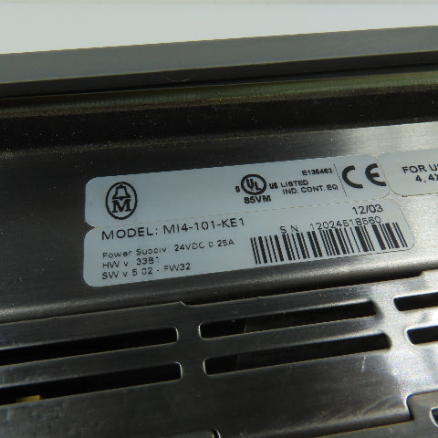 Moeller MI4-101-KE1 Text Operator Panel HMI Suconet K 24VDC