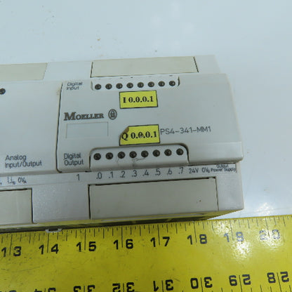 Moeller PS4-341-MM1 Compact PLC Controller w/Memory Module 24VDC 16DI/14DO