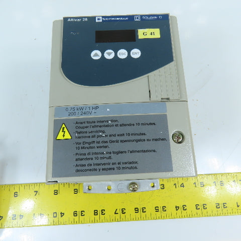 Telemecanique ATV28HU18M2 0.75kW/1HP AC Variable Frequency Drive 200/240V