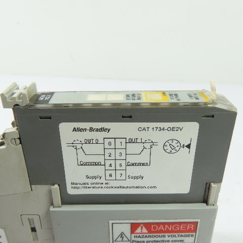 Allen-Bradley 1734-OE2V Ser C Analog Output Module F/W 3.005 1734-RTB & 1734-MB