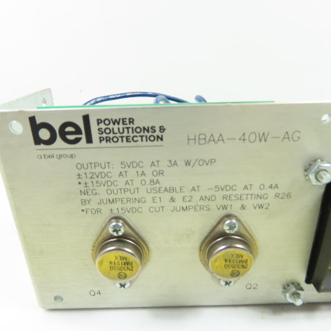 Bel Power Solutions HBAA-40W-AG Linear AC-DC Power Supply 100-264VAC
