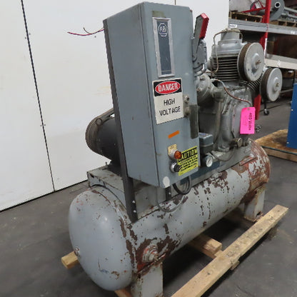 Ingersoll Rand Model 30 10TD 3 Cylinder 2 Stage Reciprocating Air Compressor 3Ph