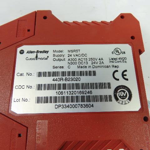 Allen-Bradley MSR5T 440R-B23020 Guardmaster Safety Monitoring Relay 24V Ser C