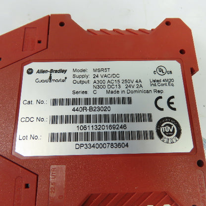 Allen-Bradley MSR5T 440R-B23020 Guardmaster Safety Monitoring Relay 24V Ser C