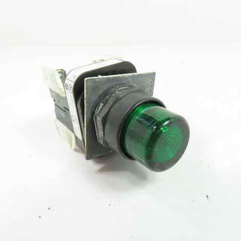 Allen-Bradley 800H-QRB24G Green Illuminated Pilot Light Pushbutton 24V Ser F