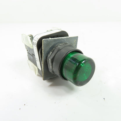Allen-Bradley 800H-QRB24G Green Illuminated Pilot Light Pushbutton 24V Ser F