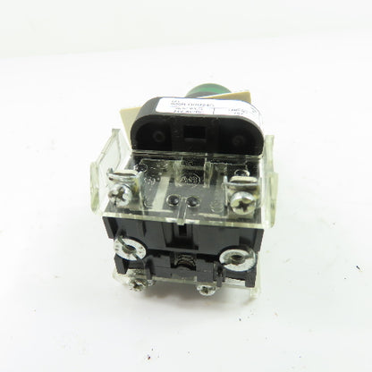 Allen-Bradley 800H-QRB24G Green Illuminated Pilot Light Pushbutton 24V Ser F
