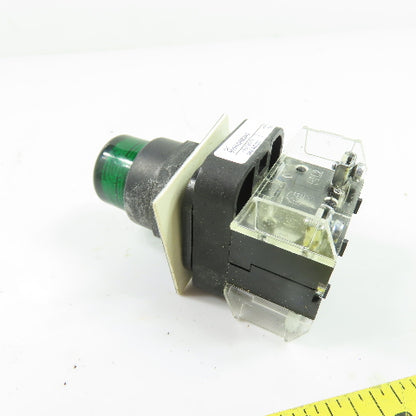 Allen-Bradley 800H-QRB24G Green Illuminated Pilot Light Pushbutton 24V Ser F