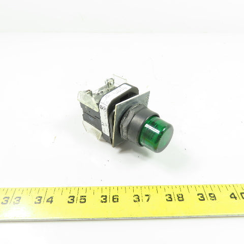 Allen-Bradley 800H-QRB24G Green Illuminated Pilot Light Pushbutton 24V Ser F