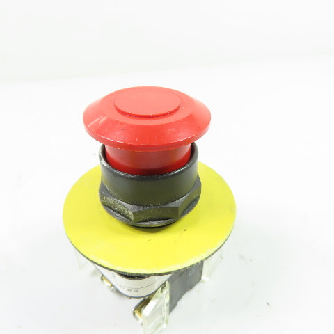 Allen-Bradley 800H-FRXT6 Red Mushroom Twist-Release Push-Pull Button Ser F