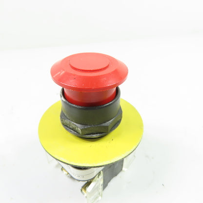Allen-Bradley 800H-FRXT6 Red Mushroom Twist-Release Push-Pull Button Ser F