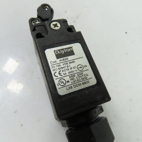 Dayton 4VZD5 Roller Lever Limit Switch 10A 400VAC IP67
