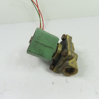 ASCO MP-C-080 2-Way Brass Solenoid Shut-Off Valve 24VDC 1/2" NPT