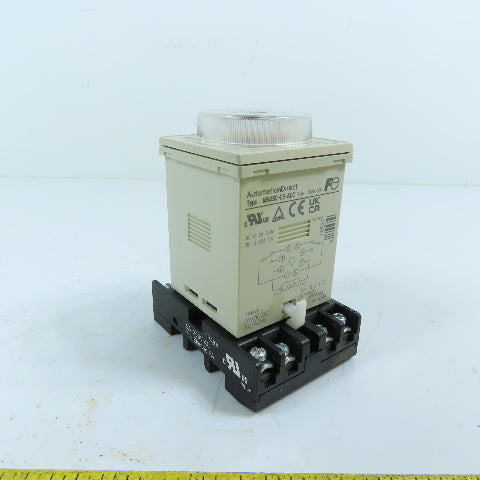 Automation Direct MS4SC-CE-ADC 8-Pin On-Delay Timer Relay w/ Socket 24VDC