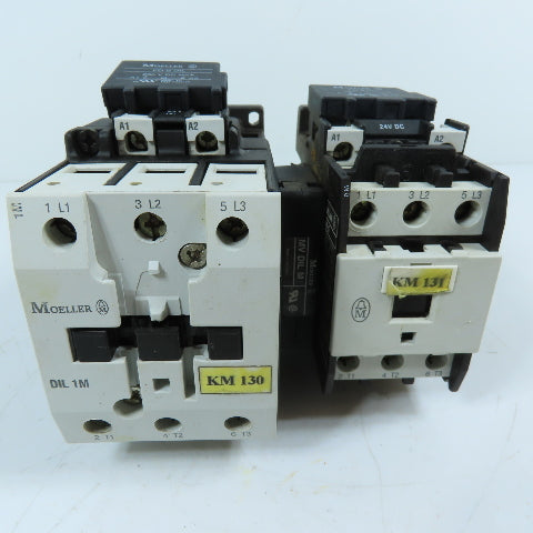 Moeller DIL1M-G 3-Pole Reversing Contactor Pair 55A 24VDC Coil 600VAC
