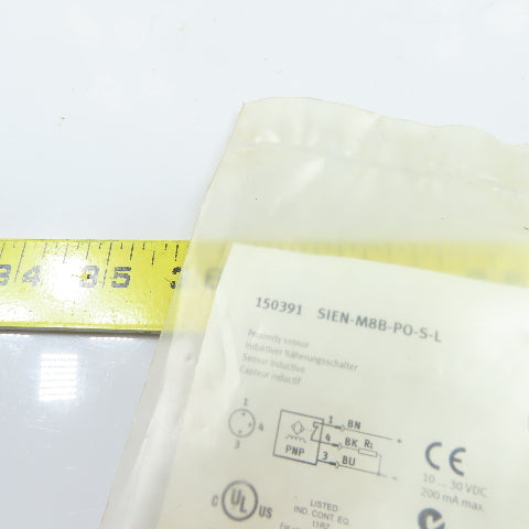 Festo 150391 SIEN-M8B-PO-S-L M8 Inductive Proximity Sensor PNP N/C 10-30VDC NEW