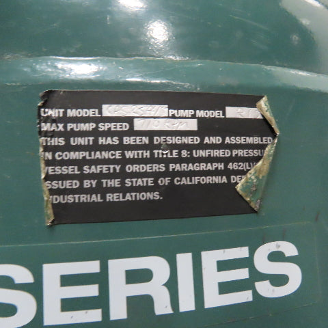 Champion CASRSA45 80 Gal 5HP Vertical Air Compressor 200V 3Ph Tested