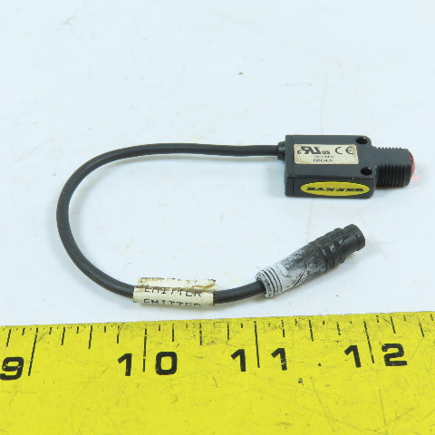 Banner QS126EQ Photoelectric Emitter Sensor w/ M8 QD Cable