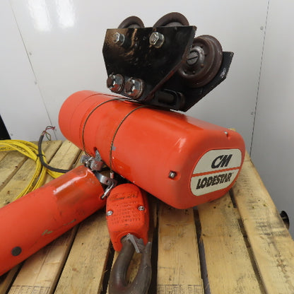CM Lodestar Model RR2 2 Ton 4000LB Electric Chain Hoist 460V 3Ph 30' Lift