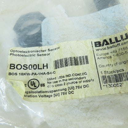 Balluff BOS 18KW-PA-1HA-S4-C BOS00LH M18 Diffuse Photoelectric Sensor