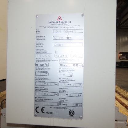 Domnick Hunter N2MAX110WCD-CXE Nitrogen Generating System 250 Liter 110V 50/60Hz