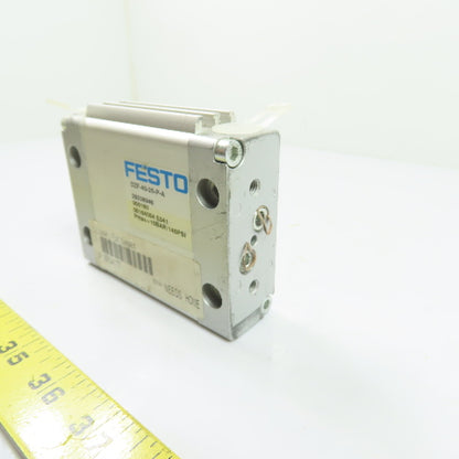 Festo 164054 DZF-40-25-P-A Flat Pneumatic Cylinder 40mm Bore 25mm Stroke