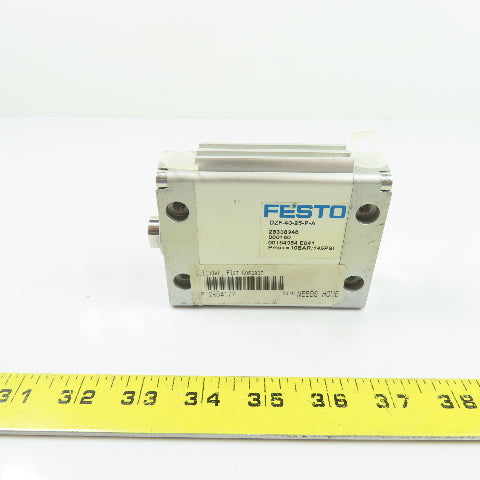 Festo 164054 DZF-40-25-P-A Flat Pneumatic Cylinder 40mm Bore 25mm Stroke