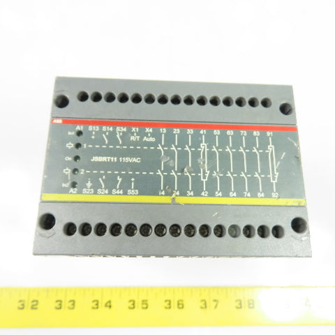 ABB 2TLA010025R0400 JSBRT11 Safety Relay 7NO/2NC DIN Rail Mount 115VAC