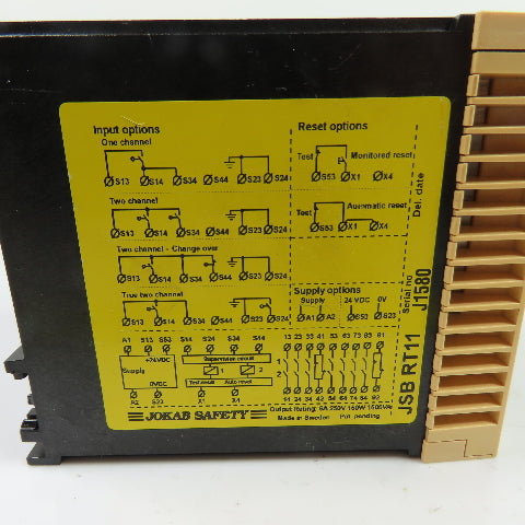 Jokab Safety JSB RT11 24VDC Safety Relay Module 7NO/2NC