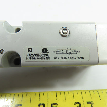 Parker HA2VXBG023A 4-Way 2-Position Double Solenoid Pneumatic Valve 120VAC