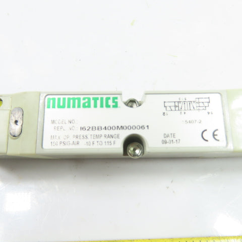 Numatics I62BB400M000061 Pmeumatic Solenoid Valve 24VDC 150PSIG