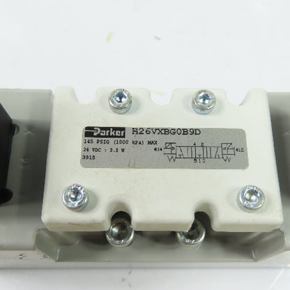 Parker H26VXBG0B9D Solenoid Pneumatic Directional Valve 24VDC