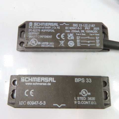 Schmersal BPS 33 BNS 33-12Z-2187 Coded Magnetic Safety Sensor W/ Actuator 100V