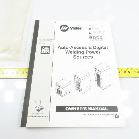 Miller OM-257675E Auto-Axcess E Digital Welding Power Source Owner's Manual
