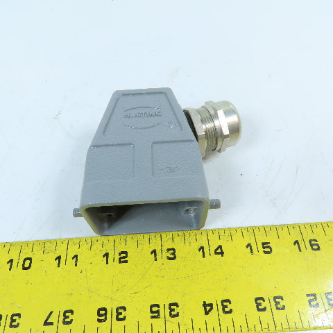 Harting 09160243101 HAN 24DD-F-C 24-Pin Connector Insert Hood & Cable Gland 250V