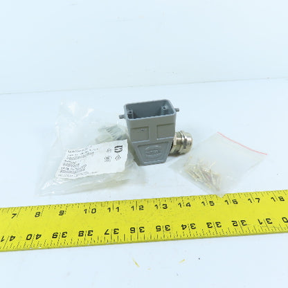 Harting 09160243101 HAN 24DD-F-C 24-Pin Connector Insert Hood & Cable Gland 250V