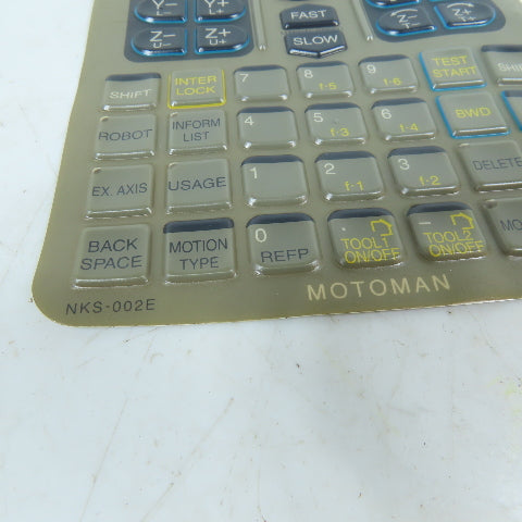 Motoman NKS-002E Robot Teach Pendant Membrane Keypad Overlay