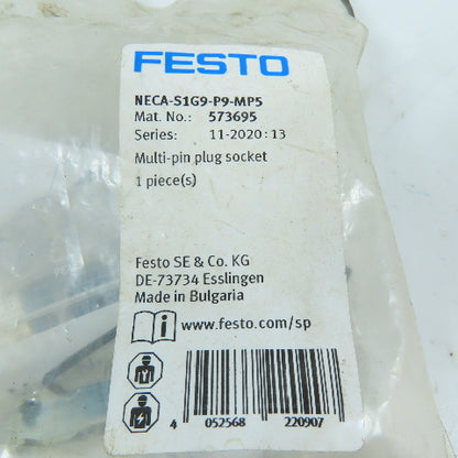 Festo 573695 NECA-S1G9-P9-MP5 Multi-Pin Plug Socket D-Sub 9-Pin 24VDC