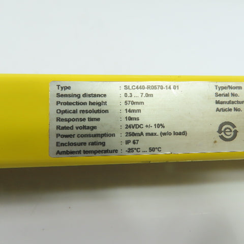 Schmersal 1216620 SLC440-R0570-14-01 Safety Light Curtain Receiver 24VDC 7.0m