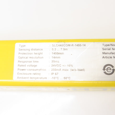 Schmersal SLC440COM-R-1450-14 Safety Beam Light Curtain Receiver Parts Or Repair