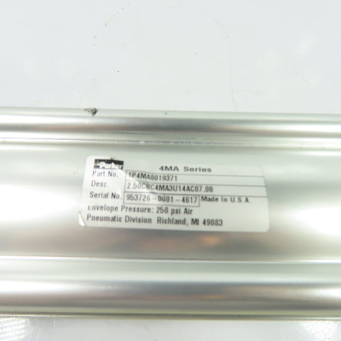 Parker 2.50CBC4MA3U14AC07.00 2.5" Bore 7" Stroke Pneumatic Air Cylinder 250PSI