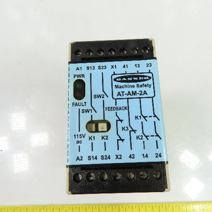 Banner AT-AM-2A Duo-Touch Two-Hand Control Safety Relay Module 115VAC