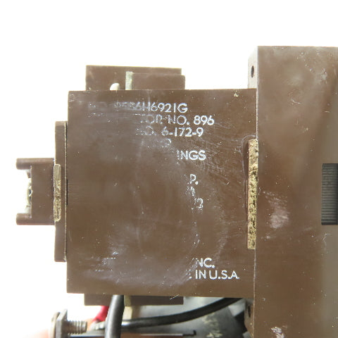 Cutler Hammer 9586H6921G Model 6-172-9 3-Pole Contactor W/Overload Relay Size 00