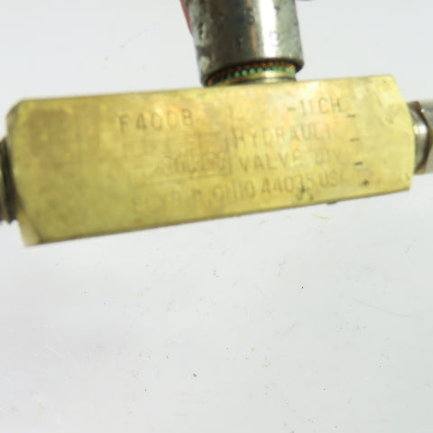 Parker F400B-11CH Hydraulic Flow Control Valve 2000 PSI 5GPM 1/4" NPT