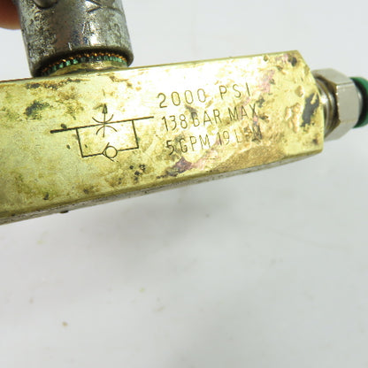 Parker F400B-11CH Hydraulic Flow Control Valve 2000 PSI 5GPM 1/4" NPT