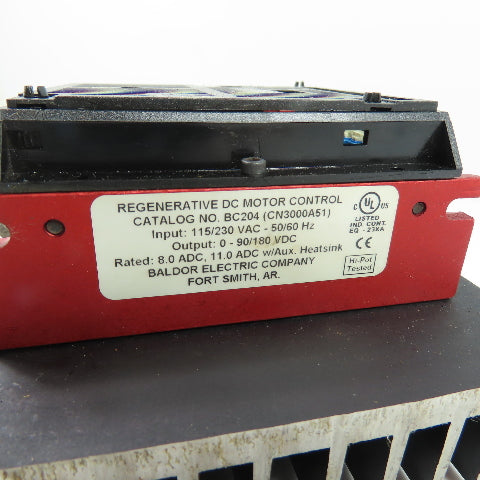 Baldor CN3000A51 BC204 DC Motor Speed Control 115/230VAC