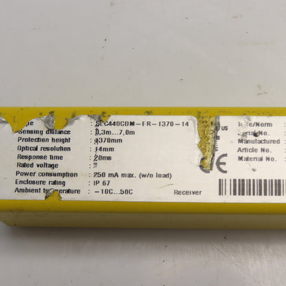 Schmersal SLC440COM-ER-1370-14 Safety Beam Light Curtain Receiver Parts/Repair