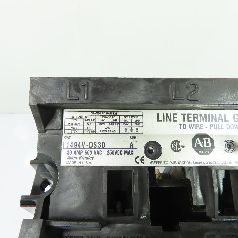 Allen-Bradley 1494V-DS30 30A 3-Pole Fusible Safety Disconnect Switch 600V