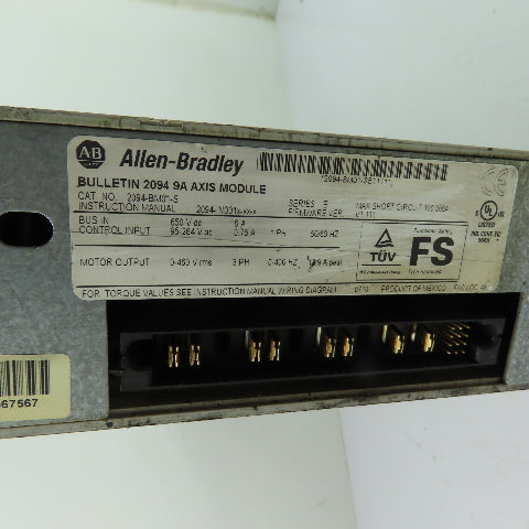 Allen-Bradley 2094-BM01-S Servo Drive Axis Module 400/460V 9A (Parts/Repair)